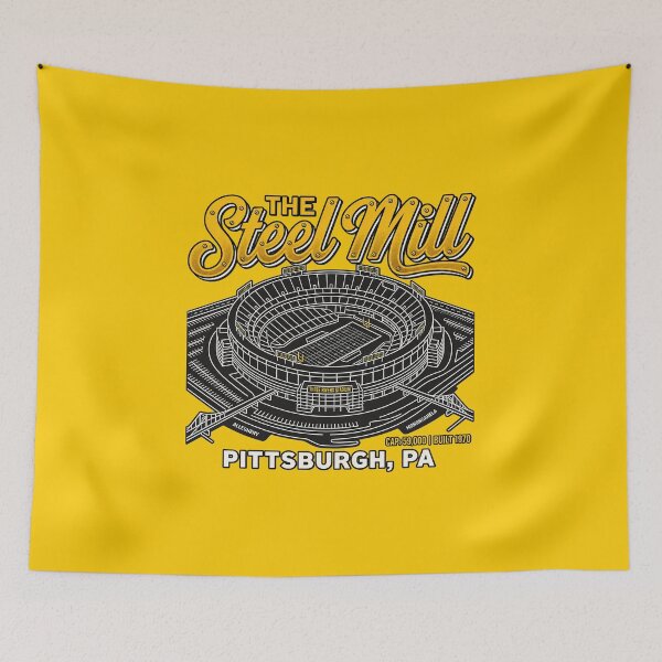 Item preview, The Steel Mill - Retro Three Rivers Stadium Pittsburgh Football designed and sold by FanFocusedTees.