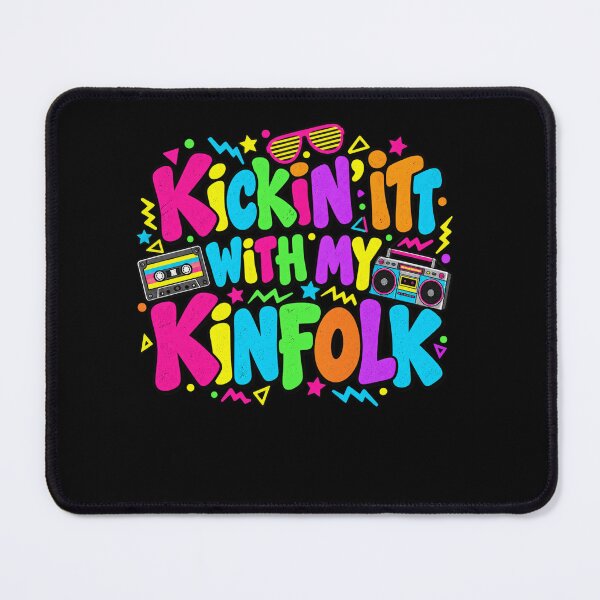Item preview, Kick'n It With My Kinfolk 80s 90s Retro Family Friends Gathering designed and sold by drawwiika+44.