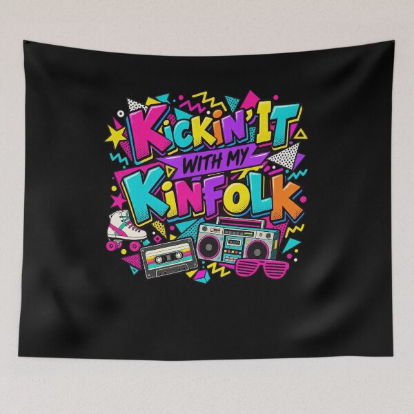 Item preview, Kickin' It With My Kinfolk 80s Nineties Retro Family Gathering designed and sold by drawwiika+44.