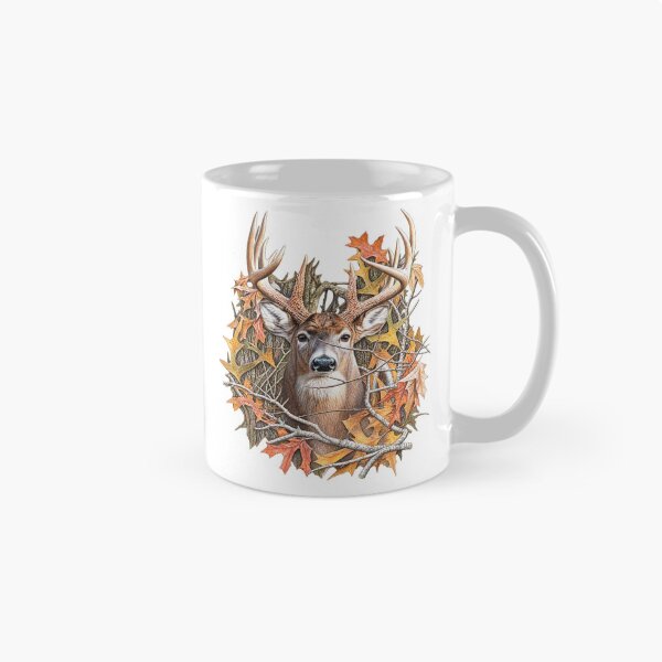 Item preview, Majestic Whitetail Buck in Autumn Forest | Rustic Deer Antlers & Fall Leaves Wildlife designed and sold by BakersTees.