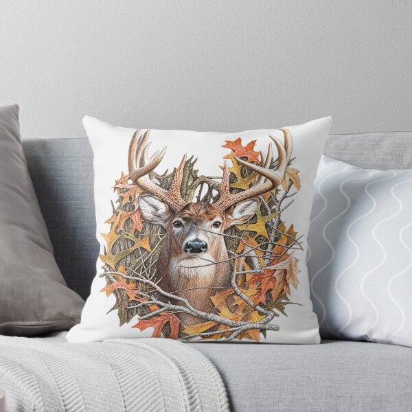 Item preview, Majestic Whitetail Buck in Autumn Forest | Rustic Deer Antlers & Fall Leaves Wildlife designed and sold by BakersTees.
