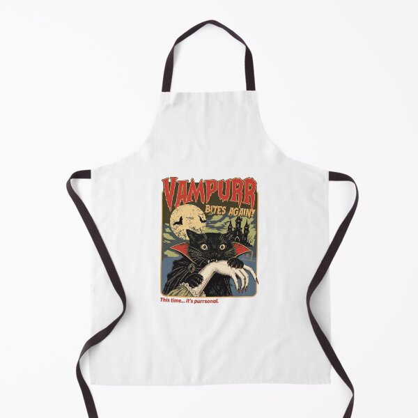 Item preview, Vampurr Bites Again – Vintage Vampire Black Cat Halloween Design designed and sold by CreativeBrains7.