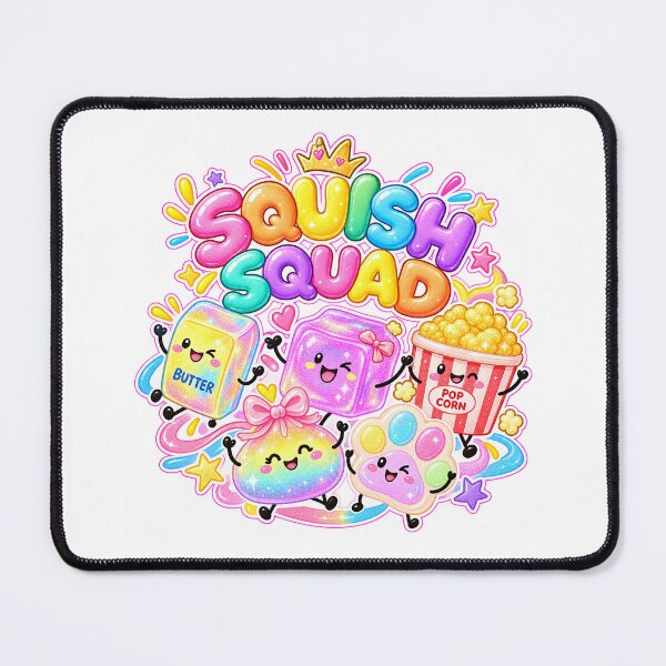 Item preview, Squish Squad Cute Kawaii Toys Rainbow Glitter Popcorn Butter Paw designed and sold by LandFinStudio.