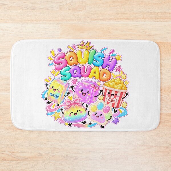 Item preview, Squish Squad Cute Kawaii Toys Rainbow Glitter Popcorn Butter Paw designed and sold by LandFinStudio.