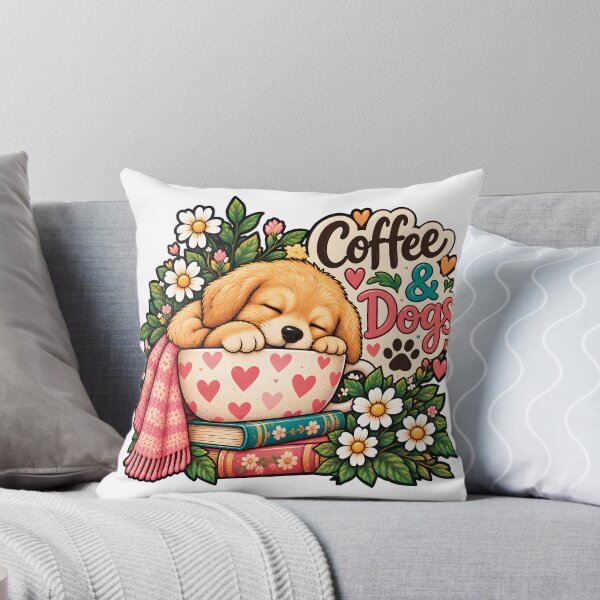 Item preview, Cozy Sleeping Puppy with Flowers and Books designed and sold by Dirrastore.