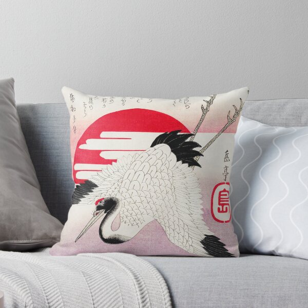 Item preview, Flying Crane, Rising Sun by Yashima Gakutei, 19th century designed and sold by Exhumed Archives.
