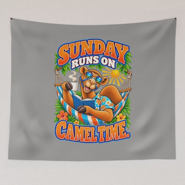 Item preview, Sunday Runs on Camel Time – Funny Lifestyle and Pets T-Shirt – Funny Camel T-Shirt Animal Graphic Camel T-Shirt designed and sold by Camel & Quirk.