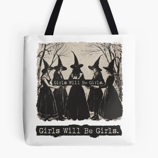 Item preview, Girls Will Be Girls – Vintage Witch Halloween Design designed and sold by CreativeBrains7.