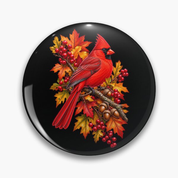 Item preview, Cardinal in Autumn Forest Fall Leaves designed and sold by RockitBaby.