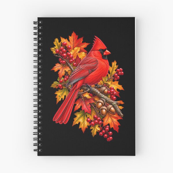Item preview, Cardinal in Autumn Forest Fall Leaves designed and sold by RockitBaby.