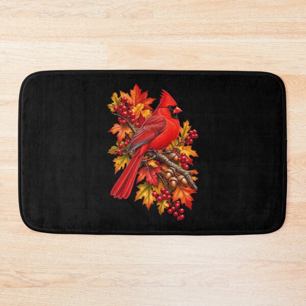 Item preview, Cardinal in Autumn Forest Fall Leaves designed and sold by RockitBaby.