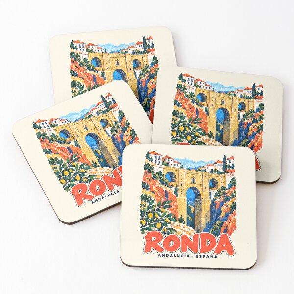Item preview, Ronda Puente Nuevo Colorful Retro Travel Illustration designed and sold by shopitravel.
