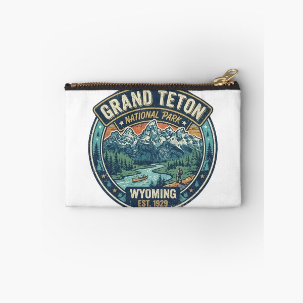 Item preview, Vintage 90s Grand Teton National Park Wyoming Retro Badge Graphic Design designed and sold by CreativeNest Prints.