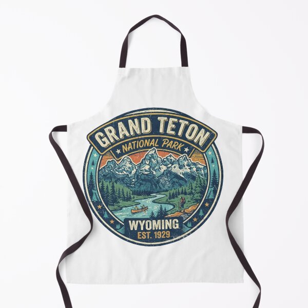 Item preview, Vintage 90s Grand Teton National Park Wyoming Retro Badge Graphic Design designed and sold by CreativeNest Prints.