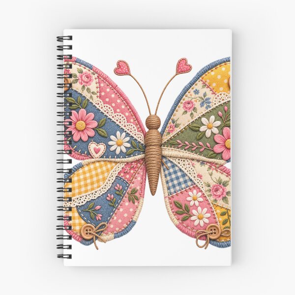Item preview, Butterfly T-Shirt Faux Embroidery Floral Patchwork designed and sold by Désigne Shirt.