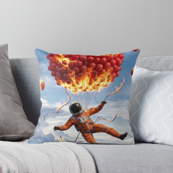 Item preview, Falling Astronaut: Burning Red Balloons Above the Clouds designed and sold by Rain-Road.