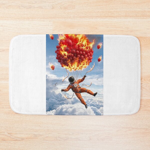 Item preview, Falling Astronaut: Burning Red Balloons Above the Clouds designed and sold by Rain-Road.