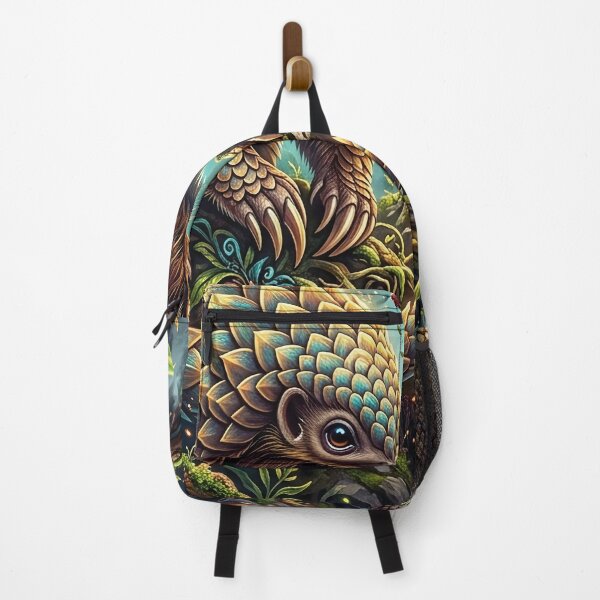 Item preview, Pangolin and Armadillo Together in a Glowing Tropical Jungle designed and sold by Lucid Dream Pixel.