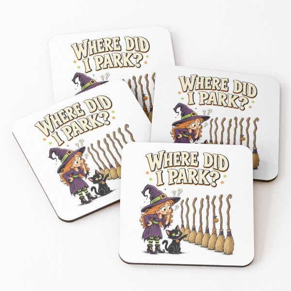Item preview, Where Did I Park Funny Witch Broom Halloween Humor Design. designed and sold by The-T-In-Retro.