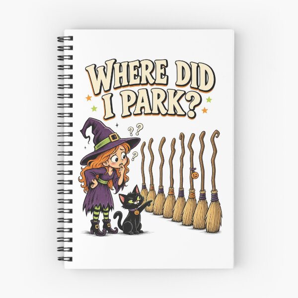 Item preview, Where Did I Park Funny Witch Broom Halloween Humor Design. designed and sold by The-T-In-Retro.