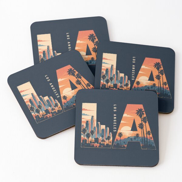 Item preview, Los Angeles skyline with sunset view designed and sold by anytka.