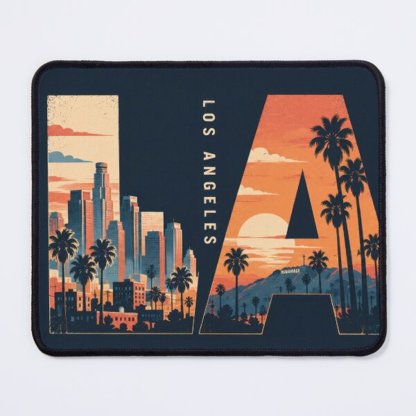 Item preview, Los Angeles skyline with sunset view designed and sold by anytka.
