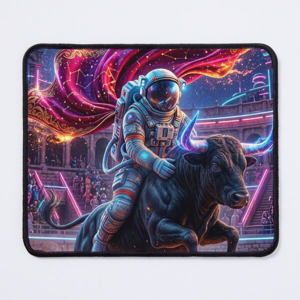 Item preview, Cosmic Matador: Astronaut Bull Riding in Space Arena designed and sold by Rain-Road.