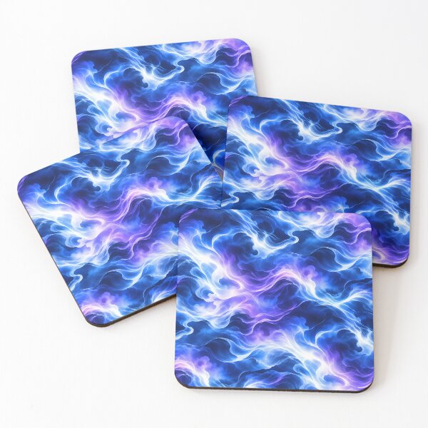 Item preview, Limitless Blue Energy – Cosmic Blue & Violet Abstract Pattern designed and sold by VibnWalls.
