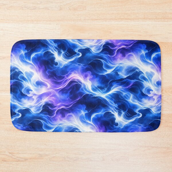 Item preview, Limitless Blue Energy – Cosmic Blue & Violet Abstract Pattern designed and sold by VibnWalls.