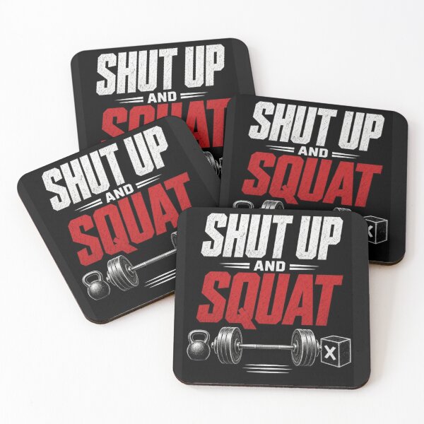 Item preview, Shut Up and Squat - Funny Powerlifting Gym Workout Bodybuilding designed and sold by IbericoStudio.