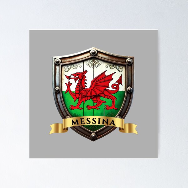 Item preview, Messina Welsh Heritage Crest Shield designed and sold by Highlandkings.