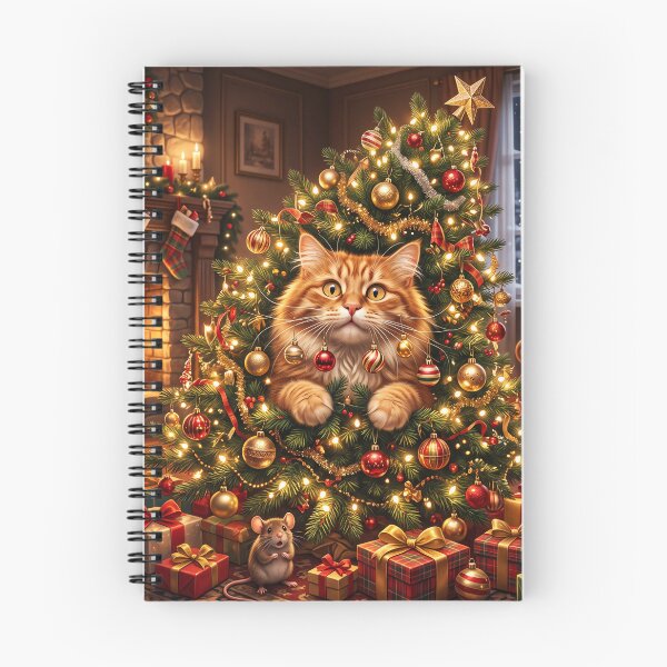 Item preview, Cute Ginger Cat Christmas Tree Decor designed and sold by haroulita.