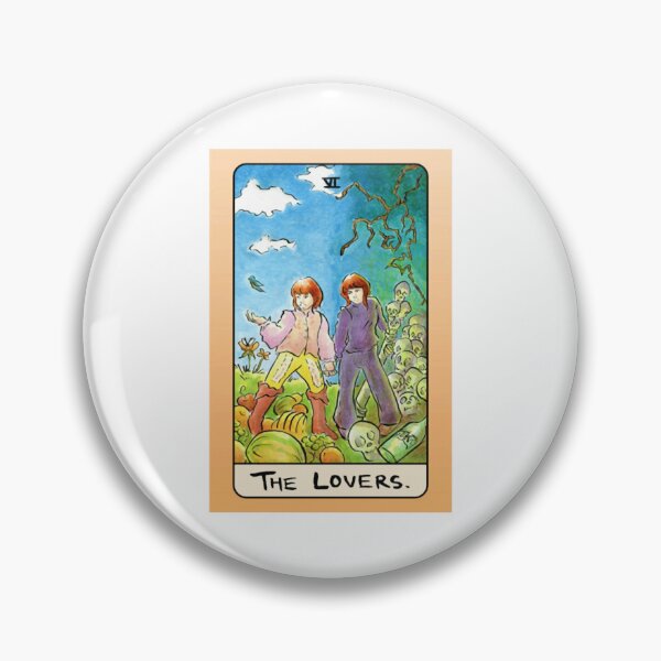 Item preview, Love And Mortality Lovers Tarot Card Graphic designed and sold by RhiannonTarot.