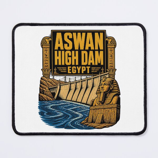 Item preview, Aswan High Dam Egypt Vintage Travel Tourism designed and sold by TravelersGems.