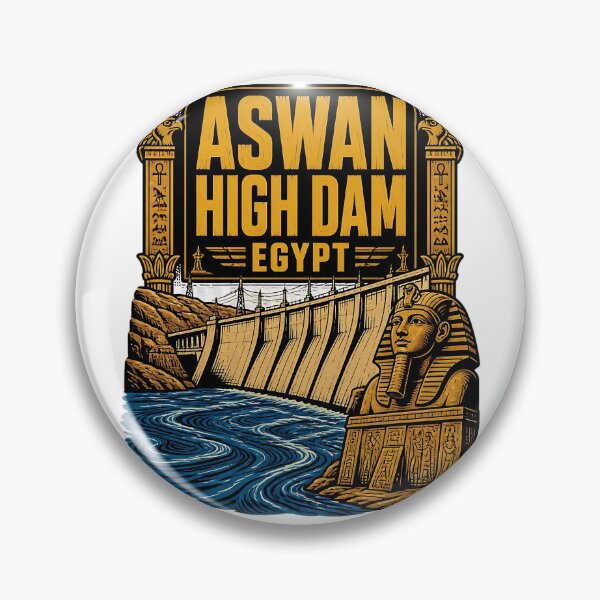 Item preview, Aswan High Dam Egypt Vintage Travel Tourism designed and sold by TravelersGems.