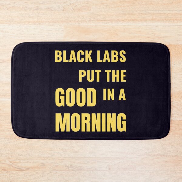 Item preview, Black Lab Puppy Dog Morning Coffee Quote designed and sold by PRINTSCHARMINGM.