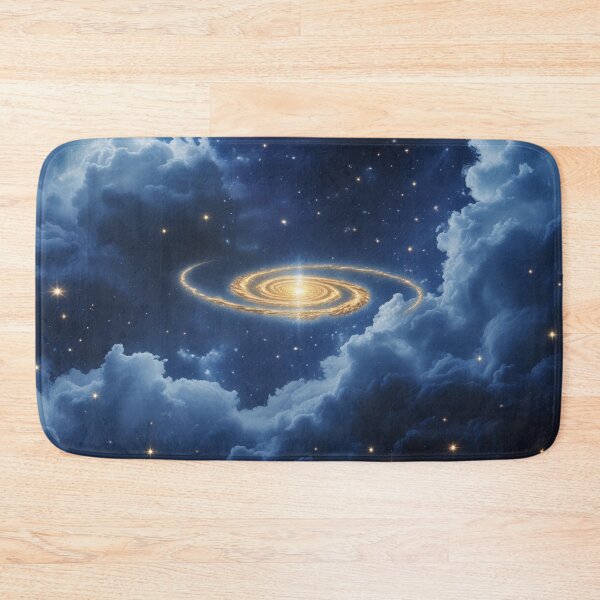 Item preview, Luminous Golden Spiral Galaxy – Dreamy Starry Sky Cosmic Art. designed and sold by fbtrisha.