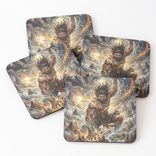 Item preview, Pangu the Creator God Shaping the World from Cosmic Chaos designed and sold by Lucid Dream Pixel.