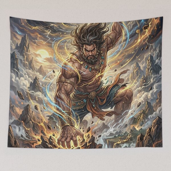 Item preview, Pangu the Creator God Shaping the World from Cosmic Chaos designed and sold by Lucid Dream Pixel.