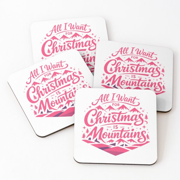 Item preview, All I Want for Christmas is Mountains Holiday Hiking T‑Shirt Fuchsia designed and sold by GabeMountainArt.