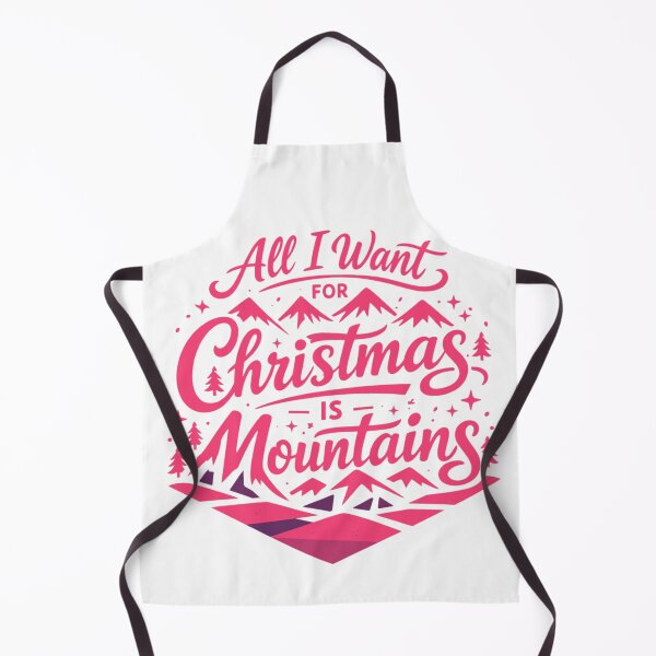 Item preview, All I Want for Christmas is Mountains Holiday Hiking T‑Shirt Fuchsia designed and sold by GabeMountainArt.