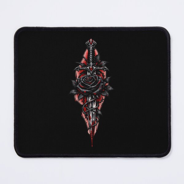 Item preview, Gothic Black Rose Dagger Dark Romance Tattoo Style Gift designed and sold by Artycom.