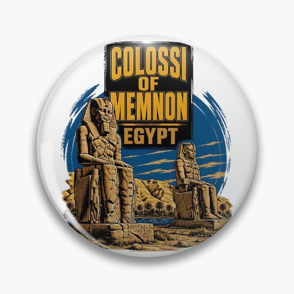 Item preview, Colossi Of Memnon Egypt Vintage Travel Tourism designed and sold by TravelersGems.
