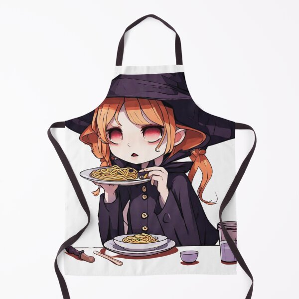 Item preview, Witch Girl Eating Spaghetti Cute Kawaii Girl Eating Spaghetti Cute Anime Witch Girl Eating Spaghetti  designed and sold by MatthewViews.