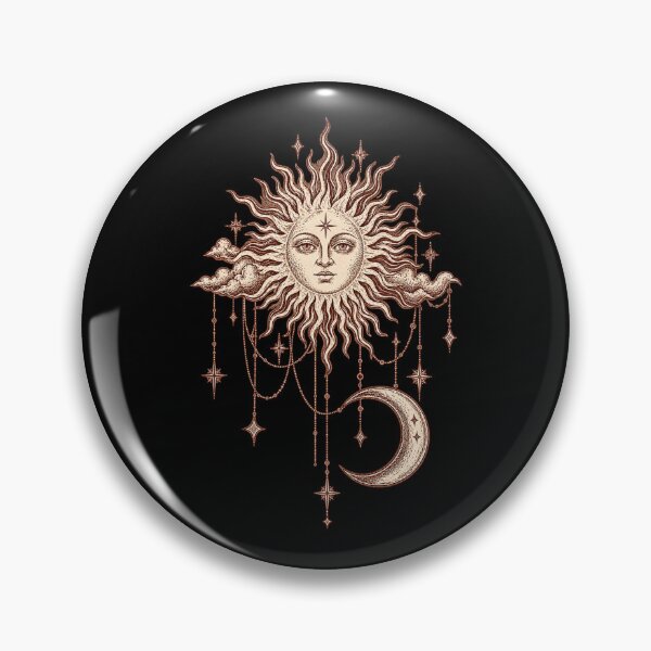 Item preview, Celestial Sun and Moon Vintage Astrology Tarot Gothic Boho designed and sold by CatiaStudioArt.