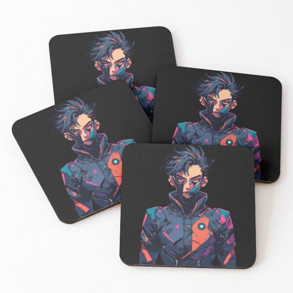 Item preview, Cyberpunk Anime Boy Portrait Edgy Futuristic Comic designed and sold by UrbanPrts.