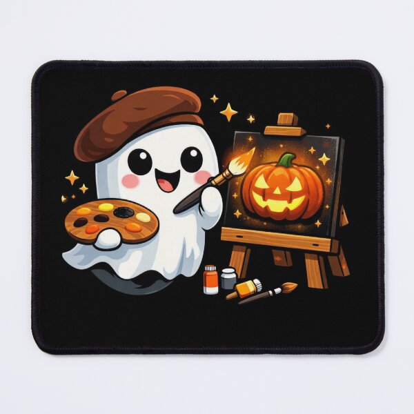 Item preview, Halloween Artist Ghost – Cute Pumpkin Painting Art designed and sold by aliyehc.