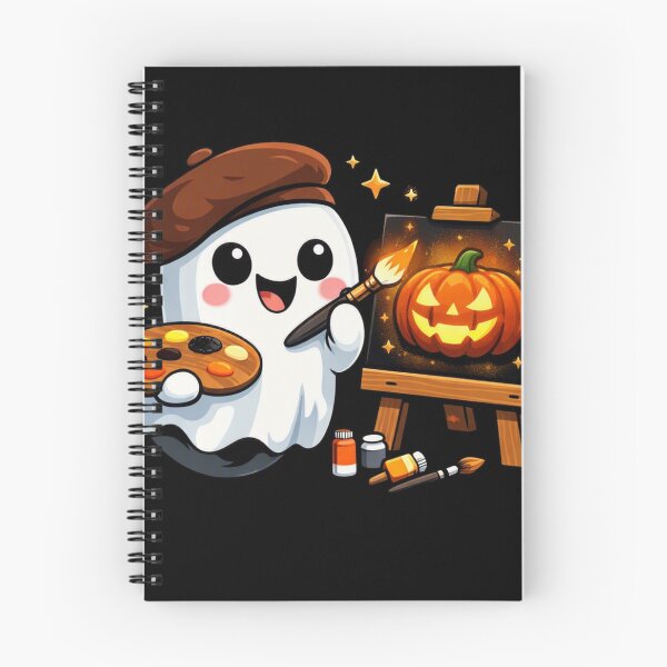 Item preview, Halloween Artist Ghost – Cute Pumpkin Painting Art designed and sold by aliyehc.