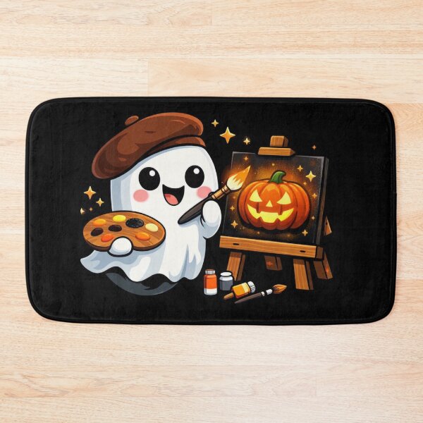 Item preview, Halloween Artist Ghost – Cute Pumpkin Painting Art designed and sold by aliyehc.