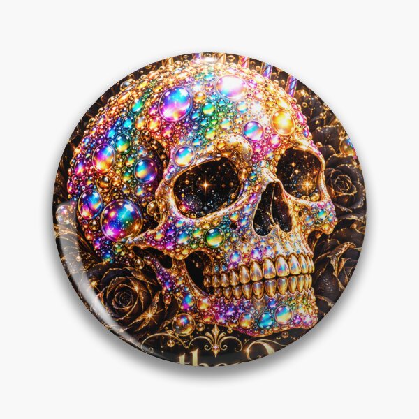Item preview, Birthday Skull with Colorful Crystals designed and sold by Meandmyshop.